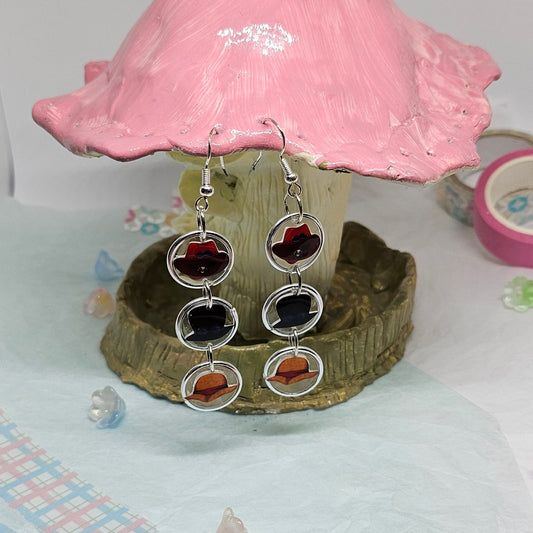 Ace Sabo and Luffy Hat earrings