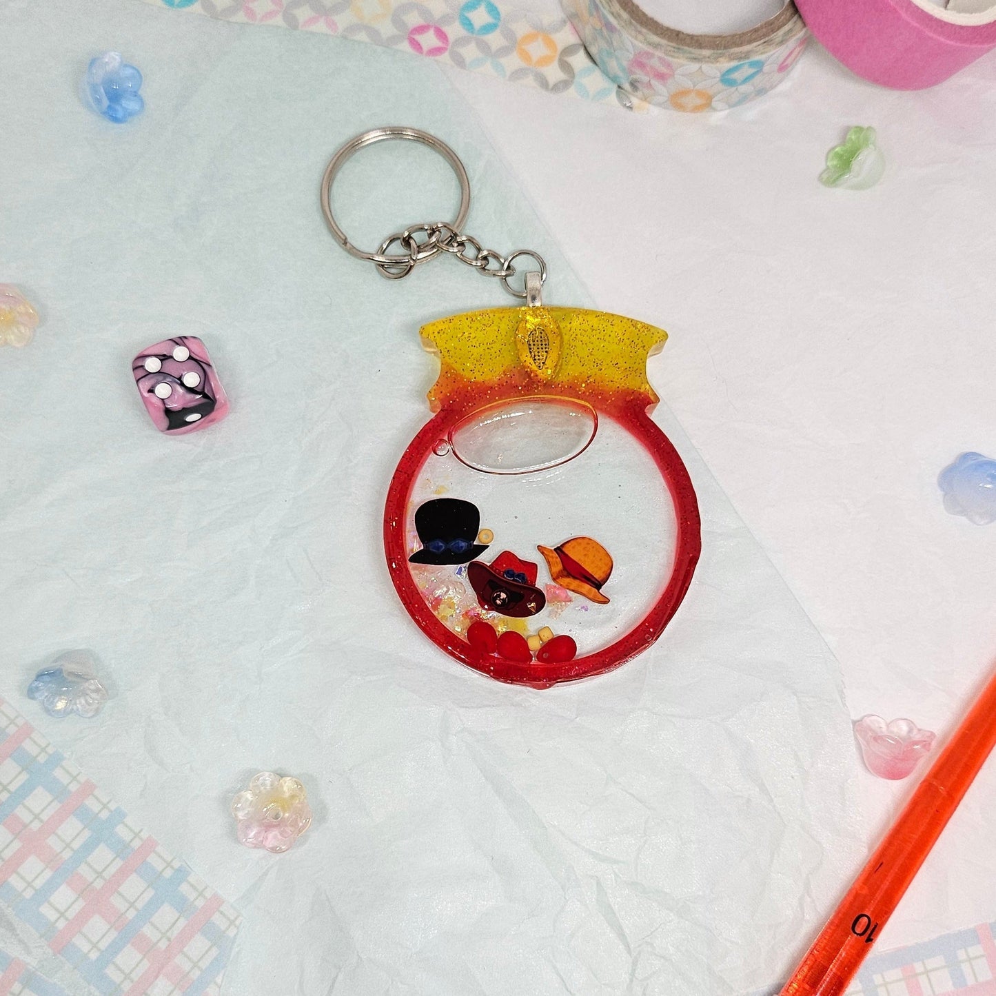 Ace Sabo and Luffy from One Piece Shaker Charm