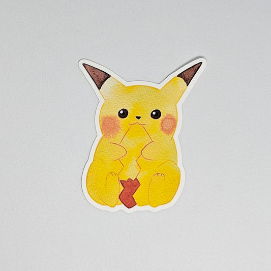Chonky Pikachu Aquarell Sticker