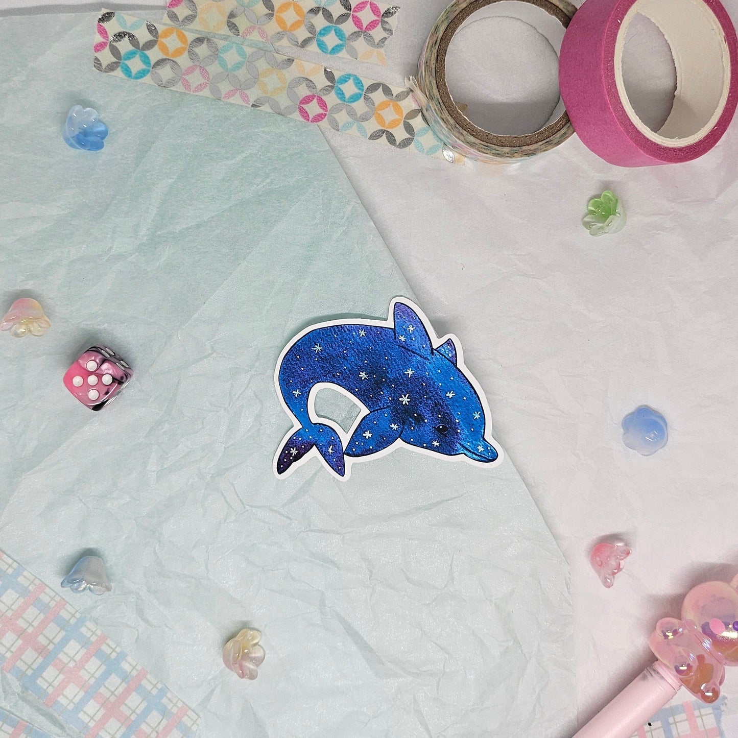 Galaxy Sea Creature Dolphin Sticker