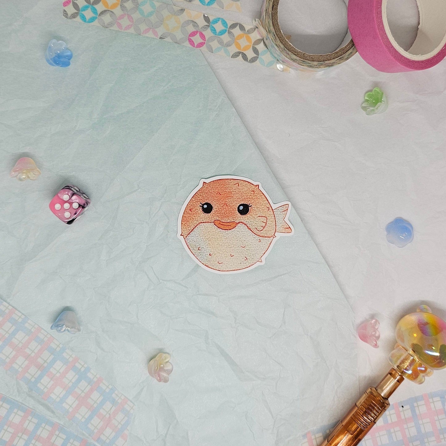 Galaxy Sea Creature Pufferfish Sticker