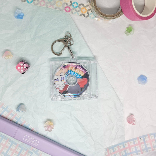 Hazbin Hotel Lucifer Keychain Charm - CD Case