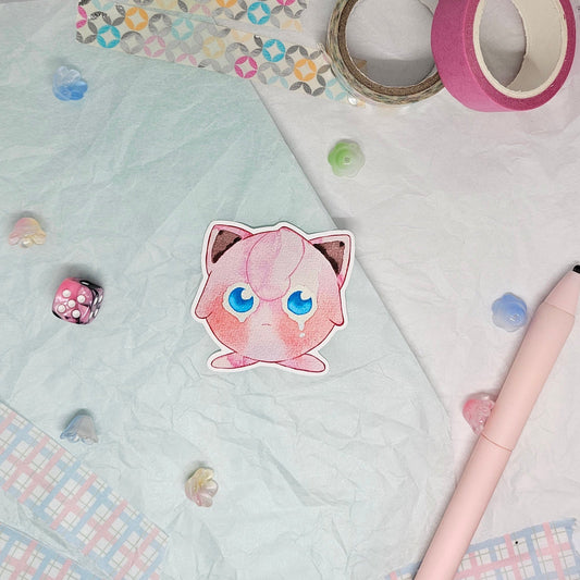 Jigglypuff Sticker - Aquarell Sticker Vinyl - Pokemon