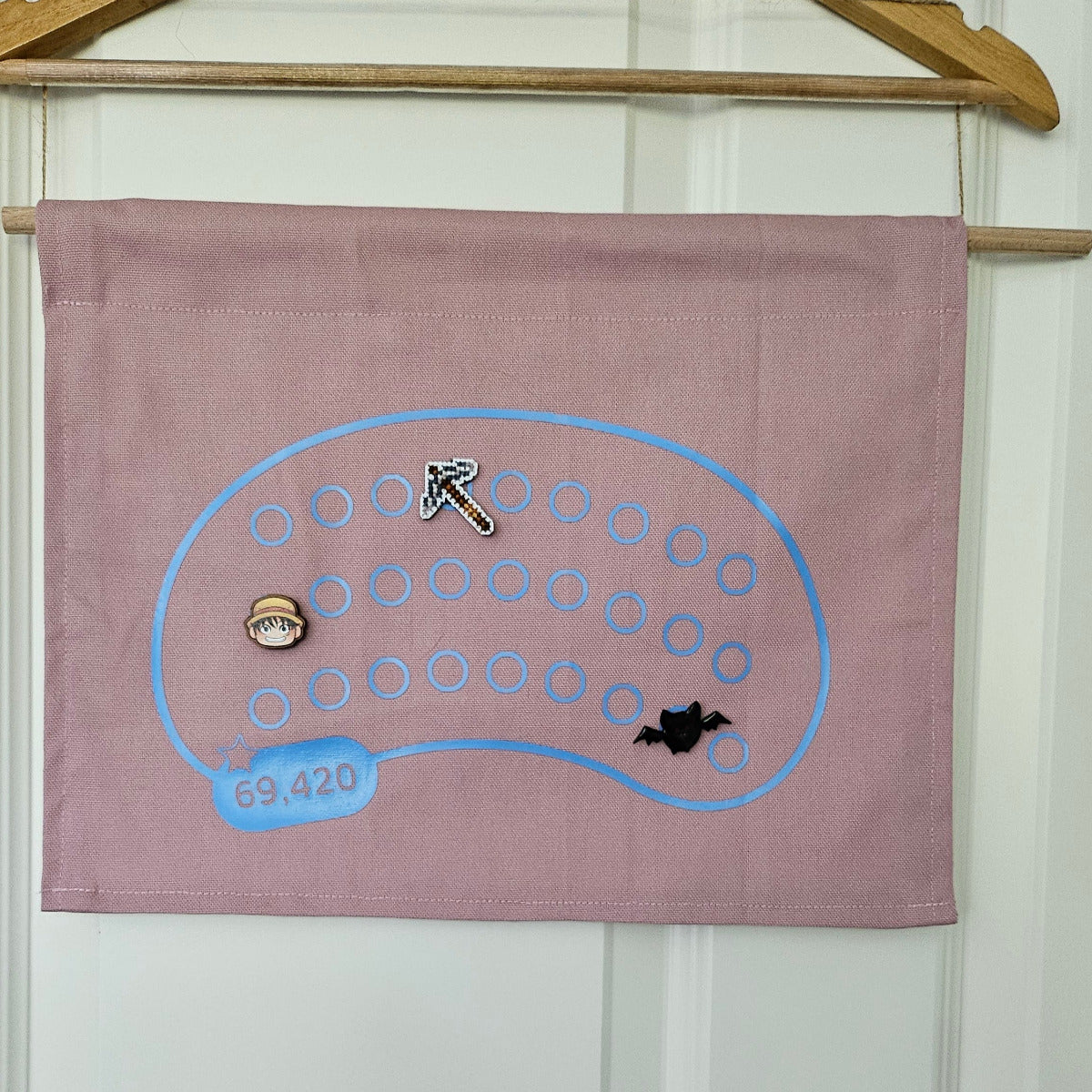 Pin Collection Banner in pink with Inventory