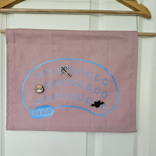 Pin Collection Banner in pink with Inventory